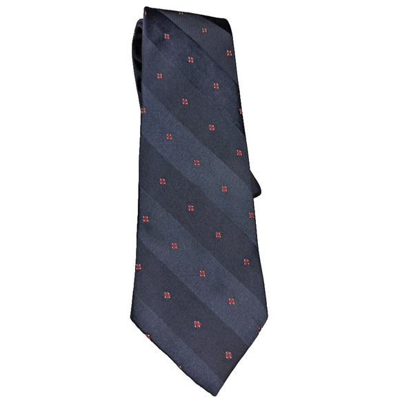 Sears Men's Store Blue Necktie Red Design Made In USA - Picture 1 of 4